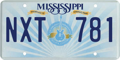 MS license plate NXT781