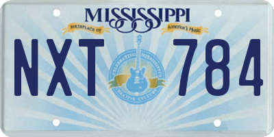 MS license plate NXT784