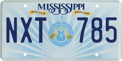 MS license plate NXT785