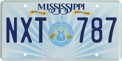 MS license plate NXT787