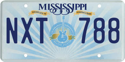 MS license plate NXT788