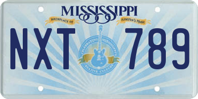 MS license plate NXT789
