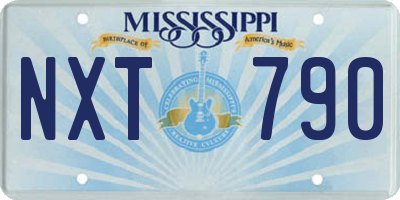 MS license plate NXT790