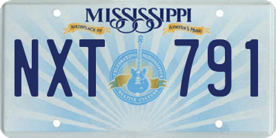 MS license plate NXT791
