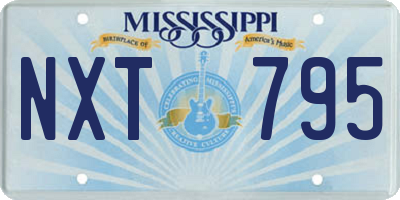 MS license plate NXT795