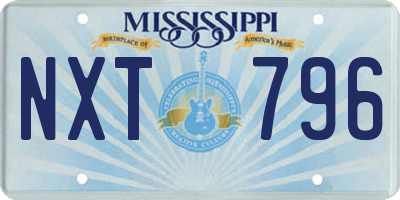 MS license plate NXT796