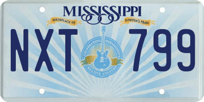 MS license plate NXT799