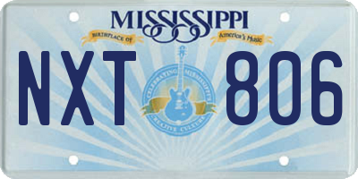 MS license plate NXT806