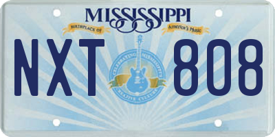 MS license plate NXT808