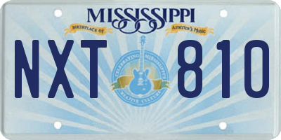 MS license plate NXT810