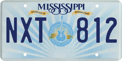 MS license plate NXT812