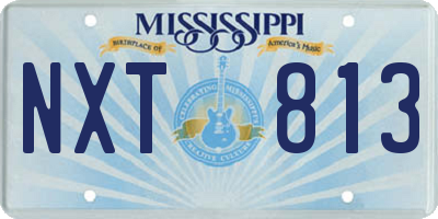 MS license plate NXT813