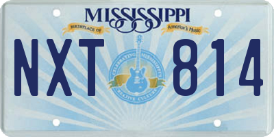 MS license plate NXT814