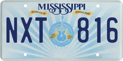 MS license plate NXT816