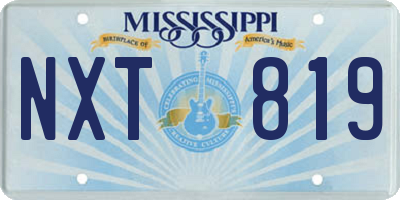 MS license plate NXT819