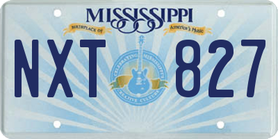 MS license plate NXT827