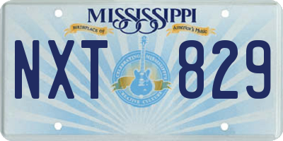 MS license plate NXT829