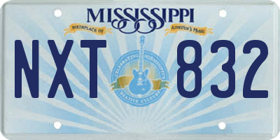 MS license plate NXT832