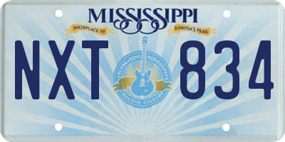 MS license plate NXT834