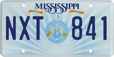 MS license plate NXT841
