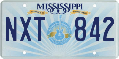 MS license plate NXT842