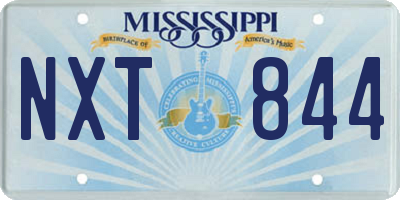 MS license plate NXT844