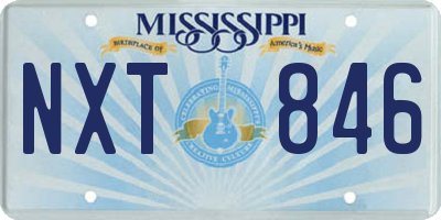 MS license plate NXT846