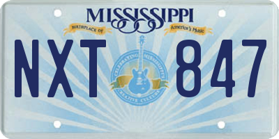 MS license plate NXT847
