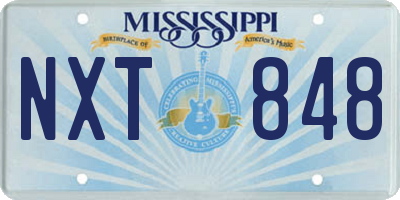 MS license plate NXT848