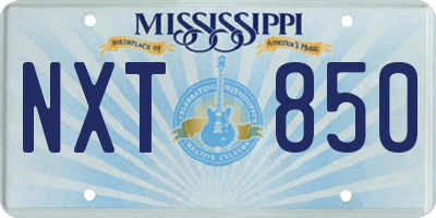 MS license plate NXT850