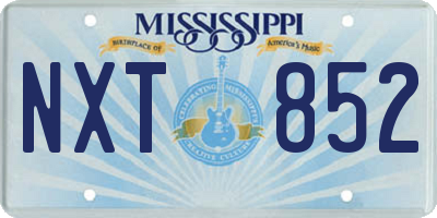 MS license plate NXT852