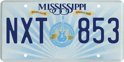 MS license plate NXT853