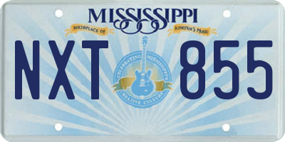 MS license plate NXT855