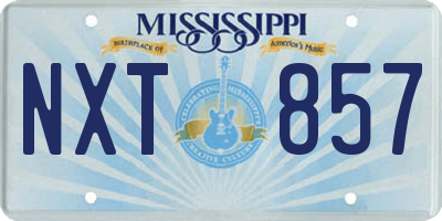 MS license plate NXT857