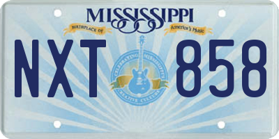 MS license plate NXT858