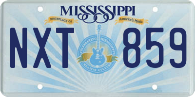 MS license plate NXT859