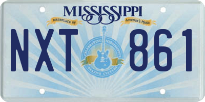 MS license plate NXT861