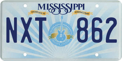 MS license plate NXT862