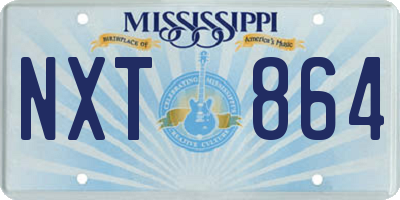MS license plate NXT864