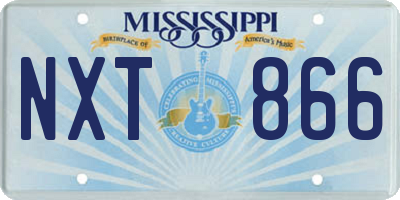 MS license plate NXT866