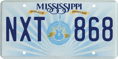 MS license plate NXT868