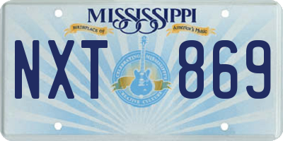 MS license plate NXT869