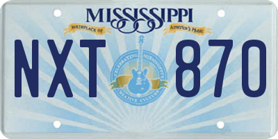 MS license plate NXT870