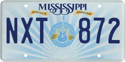 MS license plate NXT872