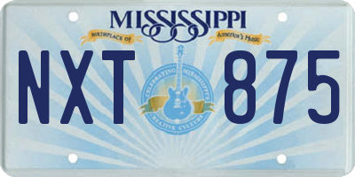 MS license plate NXT875