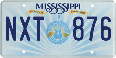 MS license plate NXT876