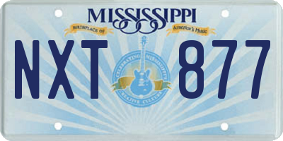 MS license plate NXT877