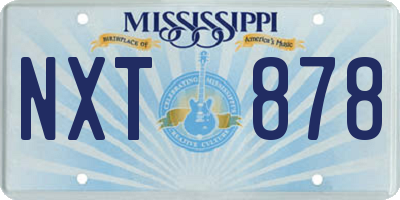 MS license plate NXT878