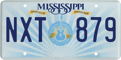 MS license plate NXT879