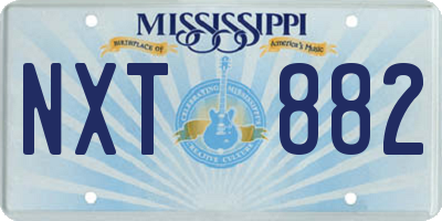 MS license plate NXT882